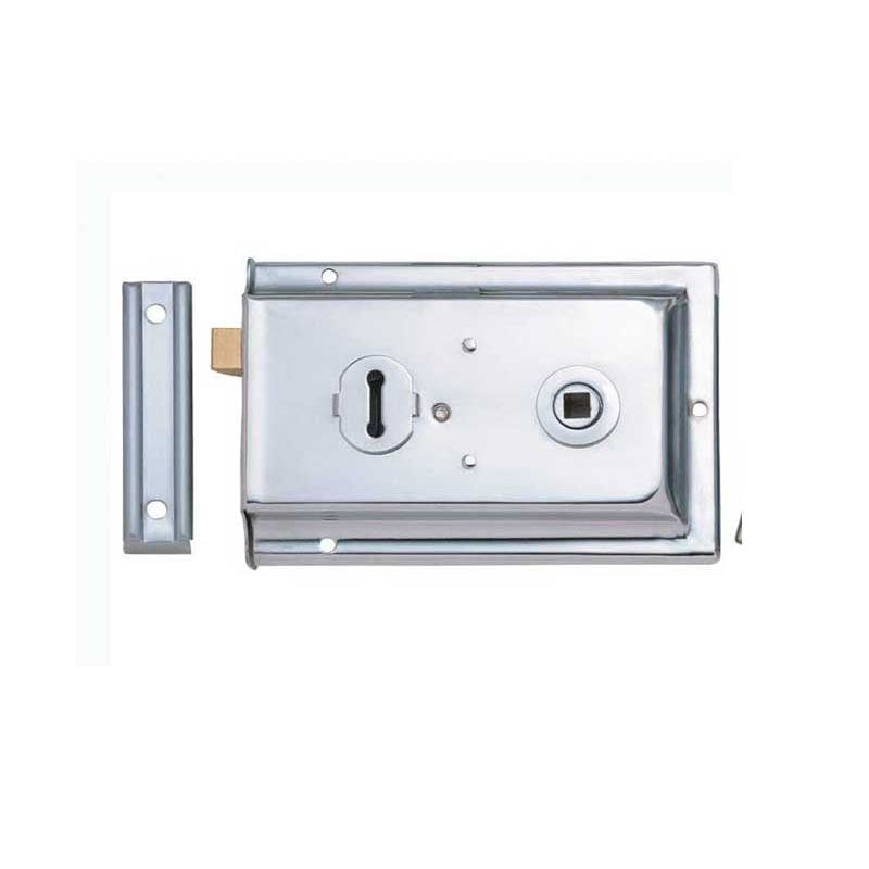 Reversible Rim Lock 152x102mm Polished Chrome - JL186PC - Choice Handles