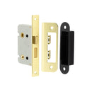 Jedo Kontrax Bathroom locks with Square Forend & Radiused Strike Plate 65mm Electro Brassed - JL450EB - Choice Handles