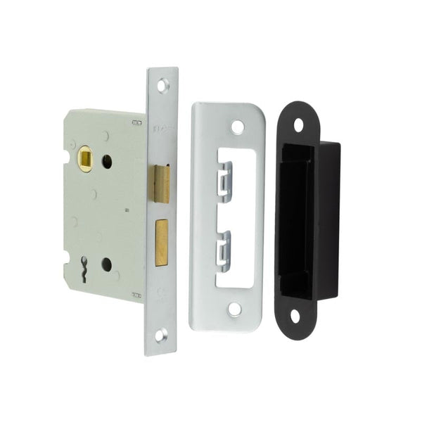 Jedo Kontrax 2 Lever Sashlocks with Square Forend & Radiused Strike Plate 76mm Satin Nickel - JL480SN - Choice Handles