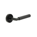 Frelan - Linear Knurled Lever on Rose - Matt Black - JMB402 - Choice Handles
