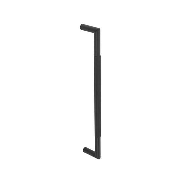 Matt Black 425x20mm Mitred B/T Linear Knurled Pull Handle 304g - JMB6 - Choice Handles