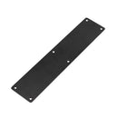 Frelan - Nero 350x75mm Radius Corner Push Finger plate - Matt Black - JMB81 - Choice Handles