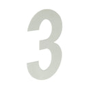 150mm Numerals SSS Finish 150mm Satin Stainless Steel No. 3 - JNSS-3
