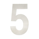 150mm Numerals SSS Finish 150mm Satin Stainless Steel No. 5 - JNSS-5