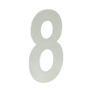 150mm Numerals SSS Finish 150mm Satin Stainless Steel No. 8 - JNSS-8