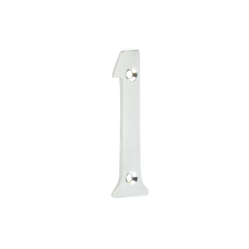 75mm Polished Chrome 1 Screw Fix Numeral - JNUM1PC - Choice Handles