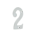 75mm Polished Chrome 2 Screw Fix Numeral - JNUM2PC - Choice Handles