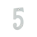 75mm Polished Chrome 5 Screw Fix Numeral - JNUM5PC - Choice Handles