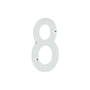75mm Polished Chrome 8 Screw Fix Numeral - JNUM8PC - Choice Handles