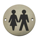 Frelan - 75mm dia, Unisex Symbol Sign - Polished Stainless Steel - JS105PSS - Choice Handles