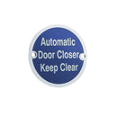 Frelan - Automatic Door Closer Keep Clear 76mm dia - Satin Anodized Aluminium - JS111SAA - Choice Handles