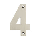 Frelan - 100mm Numerals 100mm No. 4 - Satin Stainless Steel - JSS-4 - Choice Handles