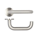 Frelan - Orbit 19mm Door Handles On Round Rose - Satin Stainless Steel - JSS01 - Choice Handles