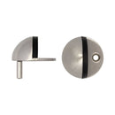 Frelan - Oval Floor Mounted Door Stop 45mm x 22.5mm - Satin Stainless Steel - JSS08 - Choice Handles