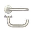 Frelan - Venus 19mm Door Handle on Rose Grade 304 - Satin Stainless Steel - JSS134 - Choice Handles