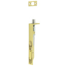 Jedo - Stainless Steel Flush Bolts JSS50 Brass Finish 150mm x 20mm Square Forend - JSS50PVD - Choice Handles