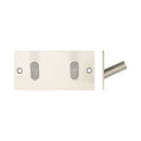 Frelan - Double Robe Hook On Backplate - Satin Stainless Steel - JSS901C - Choice Handles