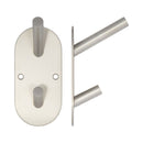 Frelan - Hat & Coat Hook On Rounded Backplate - Satin Stainless Steel - JSS902B - Choice Handles