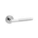 Burlington - Cambrio Door Handle on Rose Grade 304  - Satin Stainless/Polished Stainless - JSSPS701 - Choice Handles