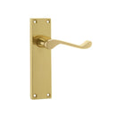 Frelan - Scroll Door Handles On Backplate - Latch - Polished Brass - JV11LPB - Choice Handles