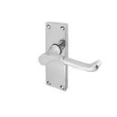Frelan - Scroll Door Handles On Short Backplate - Latch - Polished Chrome - JV11PC - Choice Handles