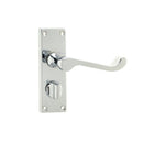 Jedo - Victorian Scroll Door Handle on Privacy Plate - Polished Chrome - JV11PRPC - Choice Handles