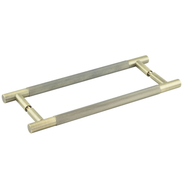 Bari Pull Handles 300mm Antique Brass Back to Back - JV1800ABB2B