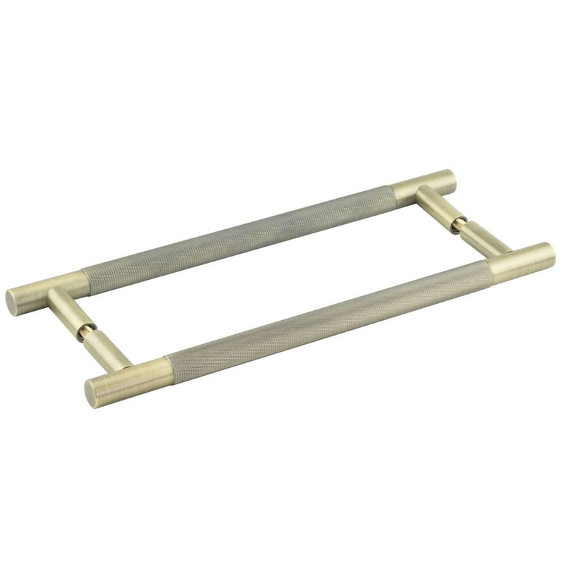Bari Pull Handles 300mm Antique Brass Back to Back - JV1800ABB2B