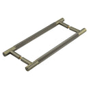 Venice Linear Knurled 300x19mm Antique Brass Pull Handle Back to Back - JV1803ABB2B - Choice Handles