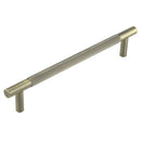 Venice Linear Knurled 300x19mm Antique Brass Pull Handle Face Fix - JV1803ABFF - Choice Handles