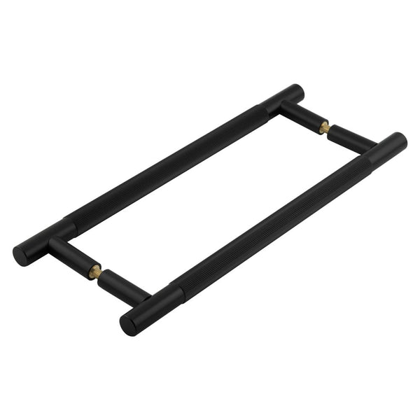 Venice Linear Knurled 300x19mm Black Pull Handle Back to Back - JV1803MBB2B - Choice Handles