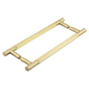Venice Linear Knurled 300x19mm Satin Brass Pull Handle Back to Back - JV1803SBB2B - Choice Handles