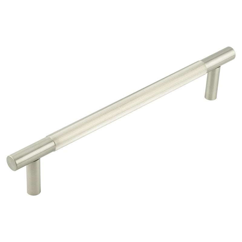 Venice Linear Knurled 300x19mm Satin Nickel Pull Handle Face Fix - JV1803SNFF - Choice Handles