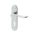 Frelan - Henley Door Handles On Backplate - Lever Lock - Polished Chrome - JV190PC - Choice Handles