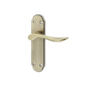 Frelan - Henley Door Handles On Backplate - Latch - Antique Brass - JV191AB - Choice Handles