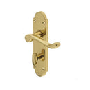 Frelan - Epsom Door Handles On Backplate - Bathroom - Polished Brass - JV250BPB - Choice Handles