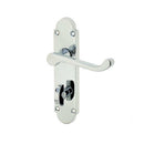 Frelan - Epsom Door Handles On Backplate - Bathroom - Polished Chrome - JV250BPC - Choice Handles