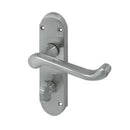 Frelan - Epsom Door Handles On Backplate - Bathroom - Satin Chrome - JV250BSC - Choice Handles