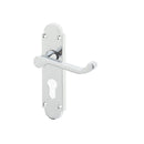 Frelan - Epsom Door Handles On Backplate - Euro Profile - Polished Chrome - JV250EPC - Choice Handles