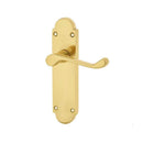 Frelan - Epsom Door Handles On Backplate - Latch - Polished Brass - JV251PB - Choice Handles