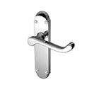 Frelan - Epsom Door Handles On Backplate - Latch - Polished Chrome - JV251PC - Choice Handles