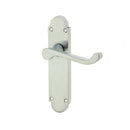 Frelan - Epsom Door Handles On Backplate - Latch - Satin Chrome - JV251SC - Choice Handles