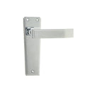 Frelan - Art Deco Door Handles On Backplate - Latch - Polished Chrome - JV254PC - Choice Handles