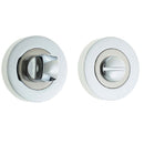 Jedo Dual Turns & Releases 50mm Round Rose no Indicator Polished Chrome / Satin Nickel - JV2666PCSN - Choice Handles
