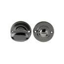 Frelan - Round Bathroom Turn & Release,  40mm Diameter - Polished Black Nickel - JV2680PBN - Choice Handles