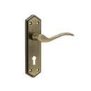 Frelan - Paris Door Handles On Backplate - Lever Lock - Antique Bronze - JV280AB - Choice Handles