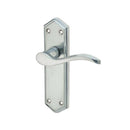 Frelan - Paris Door Handles On Backplate - Latch - Satin Chrome - JV281SC - Choice Handles