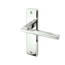 Frelan - Delta Door Handles On Backplate - Latch - Polished Chrome - JV3013PC - Choice Handles