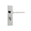 Frelan - Delta Door Handles On Backplate - Bathroom - Polished Chrome - JV3023PC - Choice Handles