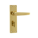 Frelan - Straight Door Handles On Backplate - Bathroom - Polished Brass - JV30BPB - Choice Handles